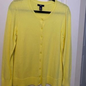 Crewneck Cardigan, yellow